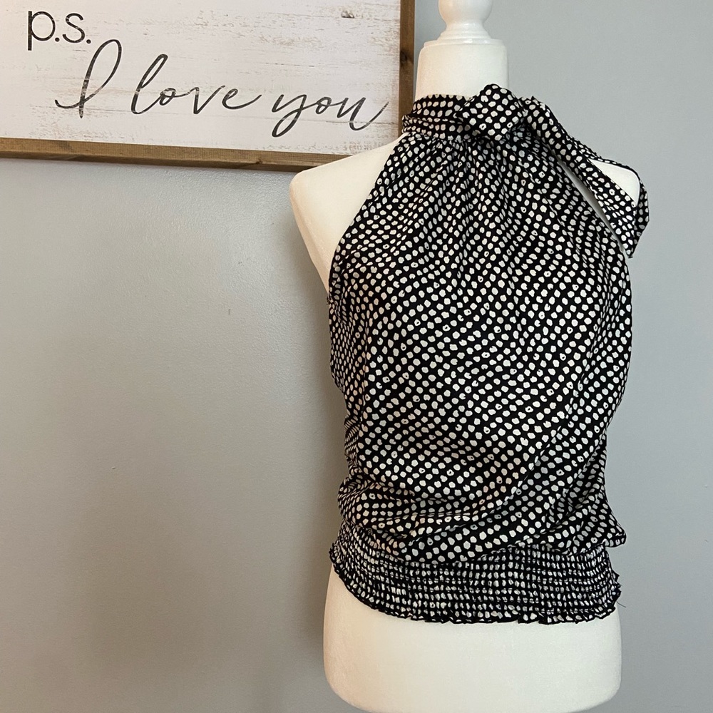 Halter top with bow